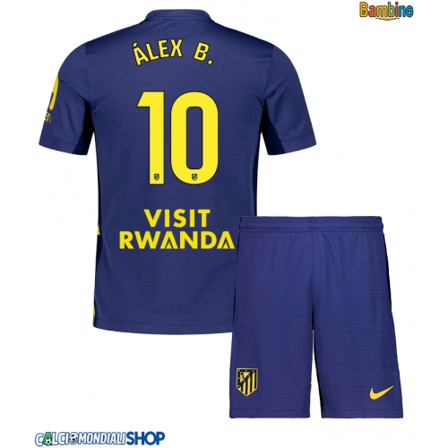 Maglie da calcio Atletico Madrid Alex Baena #10 Seconda Maglia Bambino 2025-26 Manica Corta + Pantaloni corti)